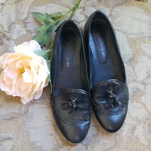 Jonak black leather loafers
